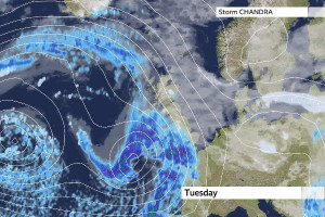 பிரித்தானியாவில் சந்திரா புயல் - வானிலை ஆராய்ச்சி மையம் அறிவுறுத்தல்