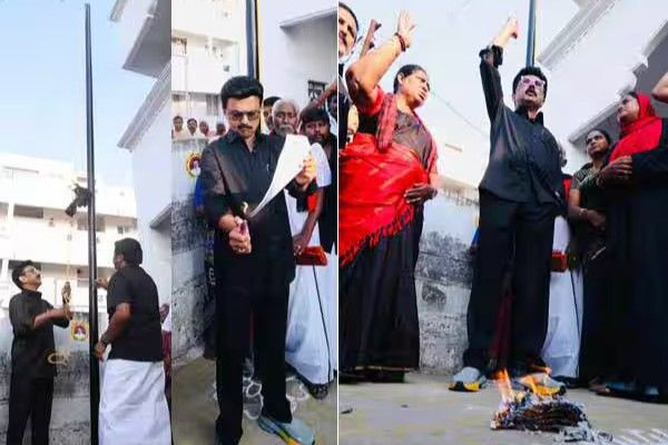 தொகுதி மறுவரையறைக்கு எதிர்ப்பு: கருப்புக்கொடி ஏற்றி முதல்வர் ஸ்டாலின் போராட்டம்