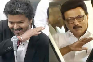அதே சைகையில் பதிலடி கொடுத்த முதல்வர் விஜய்!