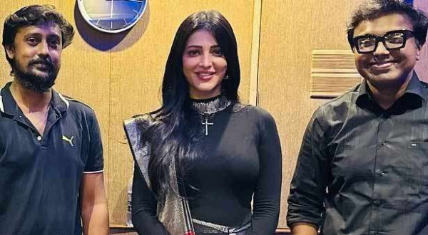 இமான் இசையில் மீண்டும் ஸ்ருதிஹாசன் பாடிய பாடல்..எந்த படத்திற்கு?