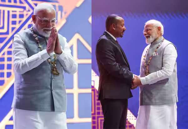 எத்தியோப்பியாவின் உயரிய விருது பெற்ற மோடி மகிழ்ச்சி