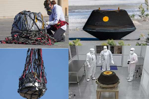  சிறு கோள்களின் ஆகப்பெரிய மாதிரிகளை பூமிக்குக் கொண்டுவந்த விண்கலம்! நாசா