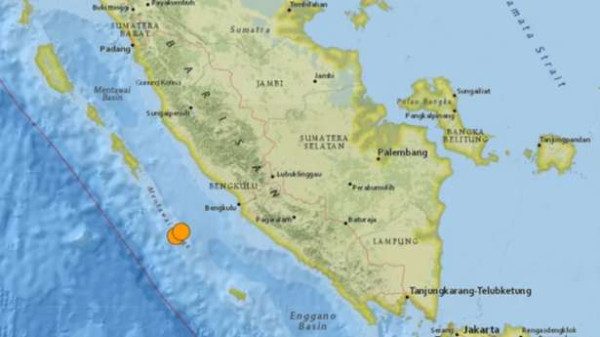 இந்தோனேசியாவின்  சுமத்ரா தீவில் நிலநடுக்கம்…