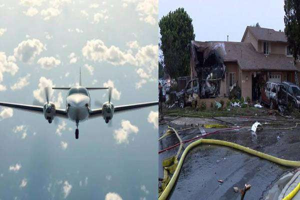 அமெரிக்க குடியிருப்பு மீது மோதிய விமானம் - தீ பற்றி எரியும் 15 வீடுகள்
