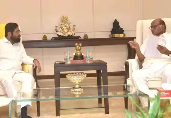 சரத்பவார்- ஏக்நாத் ஷிண்டே திடீர் சந்திப்பு